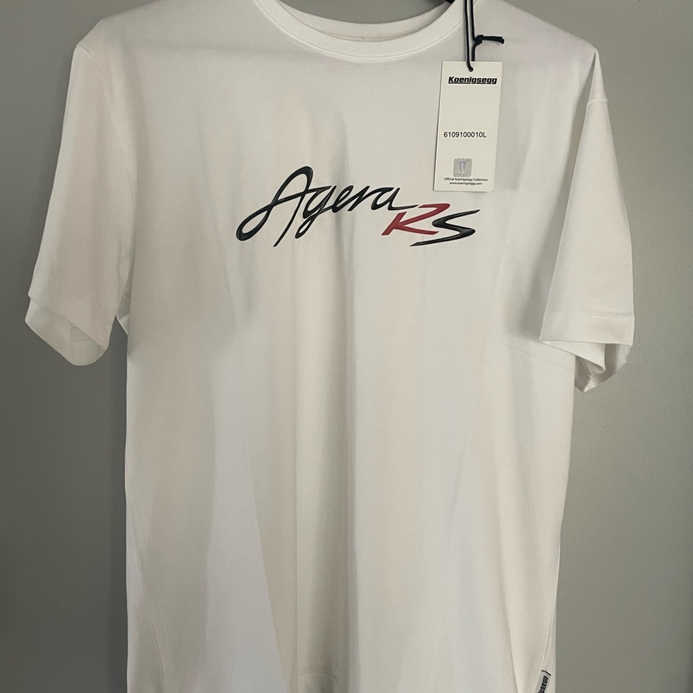 NWT Koenigsegg Men's Agera RS Supercar Graphic T-Shirt White Large